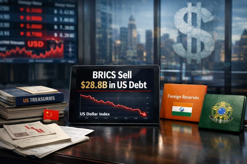 BRICS Sell $28.8B in US Debt as JPMorgan Turns Bearish on US Dollar