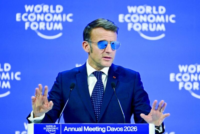 Emmanuel Macron french president wef davos 2026 world economic forum