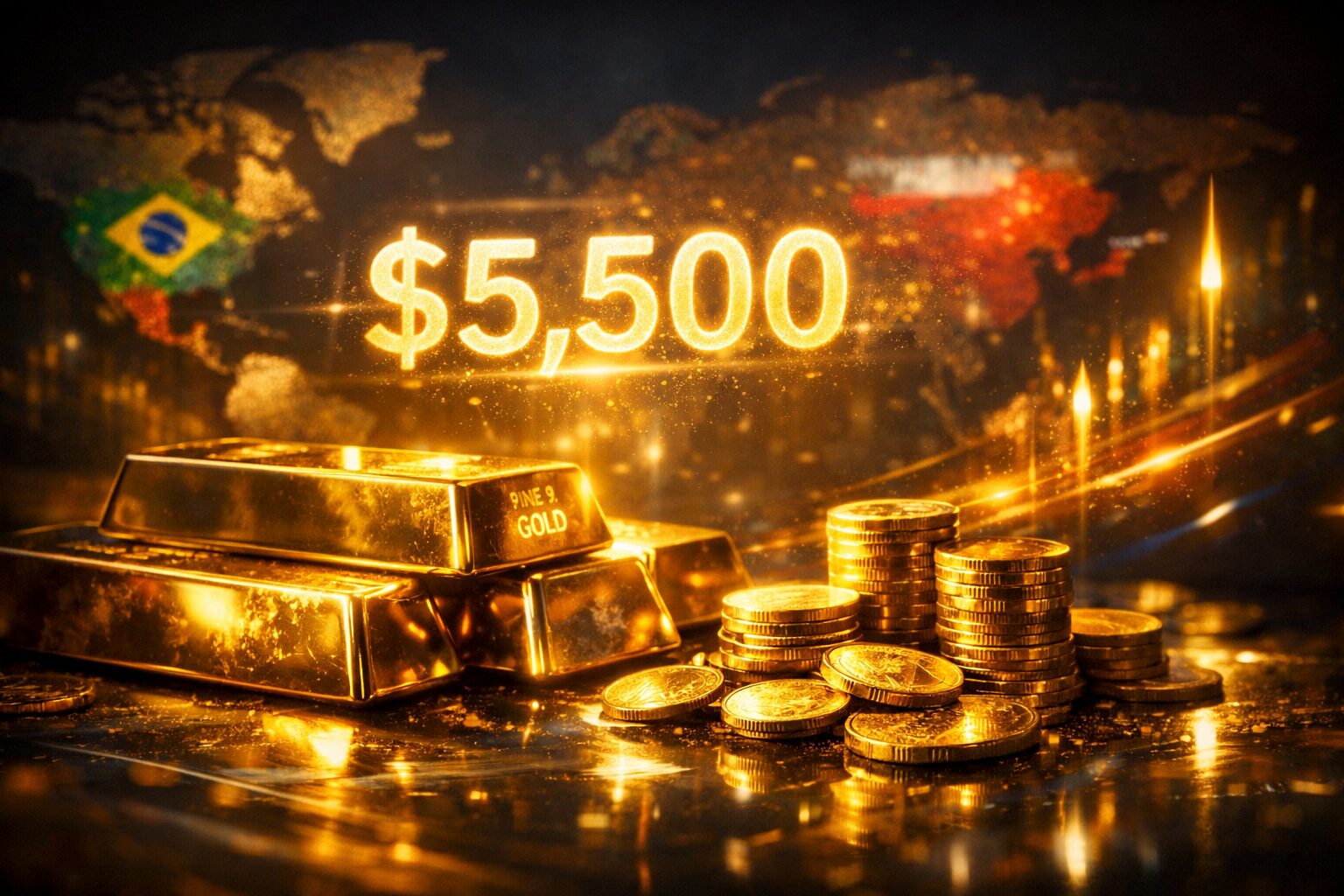 Gold Price Jumps Above $5,500: Weak Dollar & BRICS Shift Align