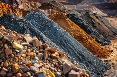 mounds of rare earth minerals