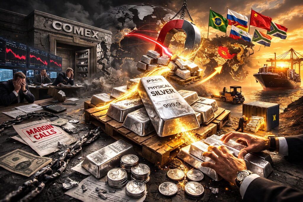 BRICS Silver Price Pressure Hits COMEX While JP Morgan Silver Holdings Surge