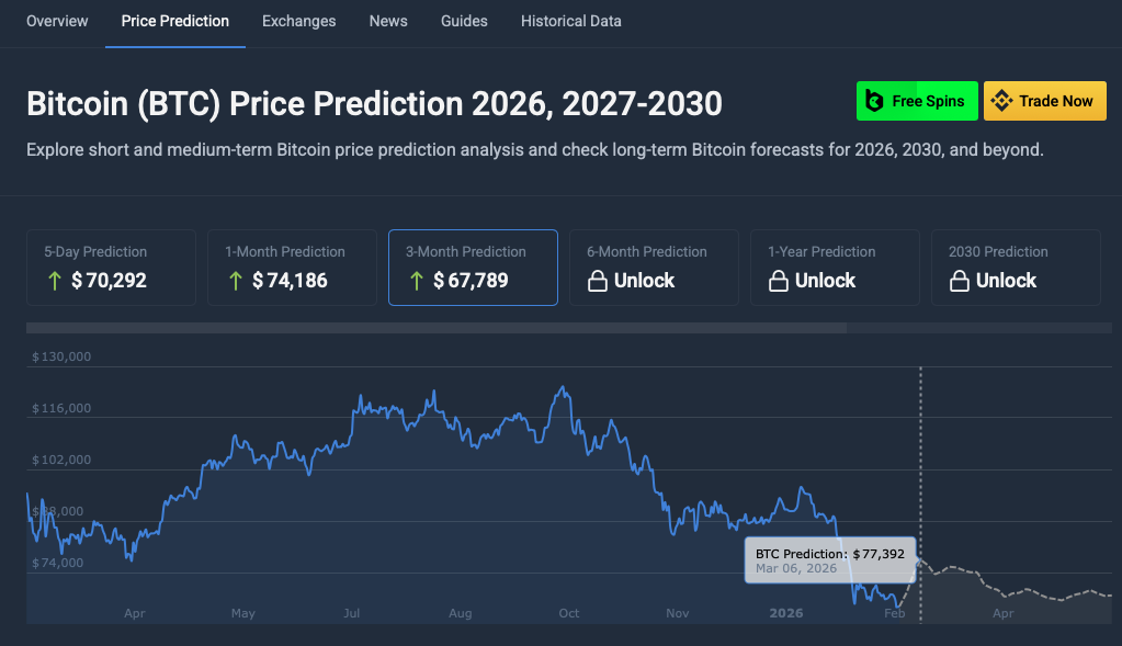 Bitcoin price prediction