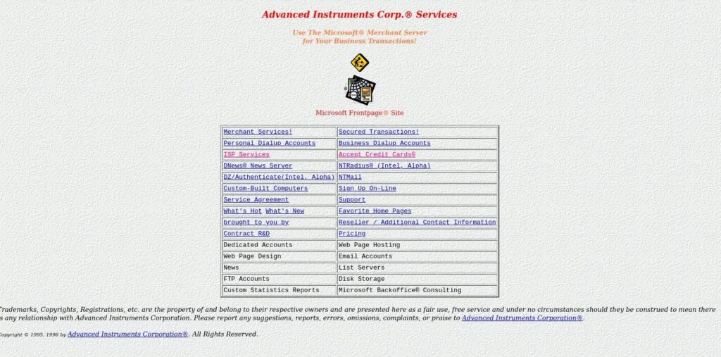 advanced instruments corporation bought AI.com in 1996