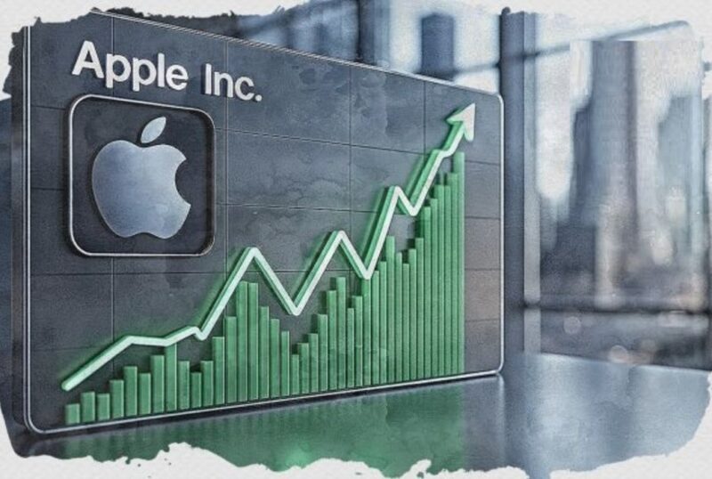 apple stock rising green breakout surges