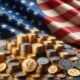 US Flag Gold and Silver Coins