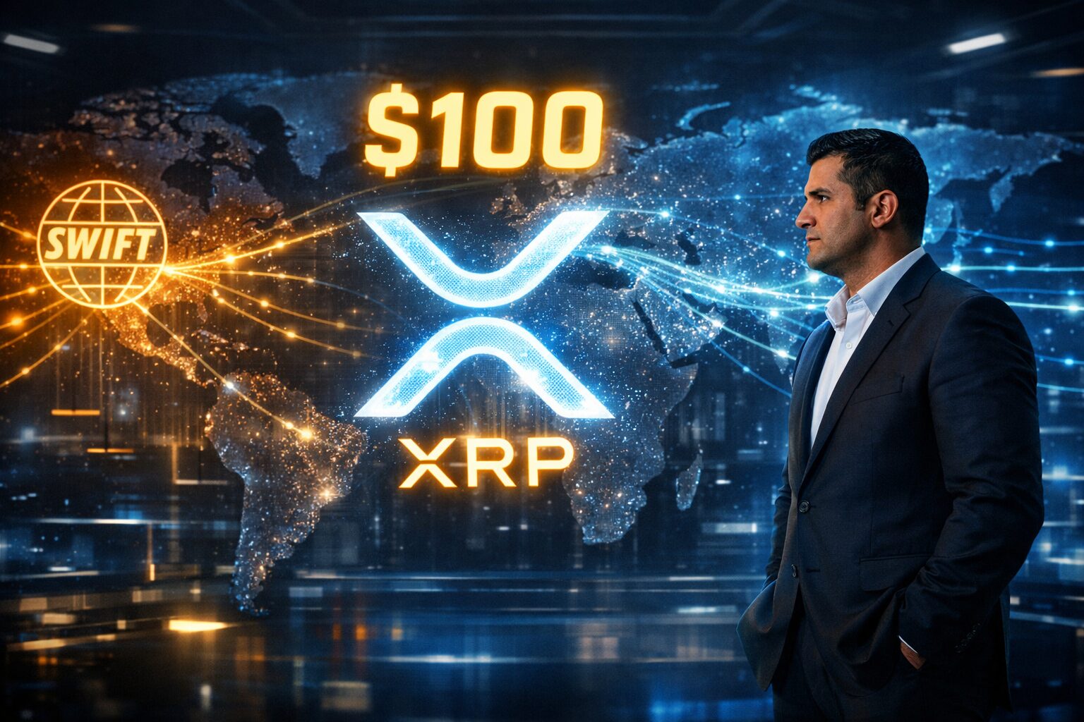 XRP Price Prediction: Bet-David Sees $100 on 5% SWIFT Share