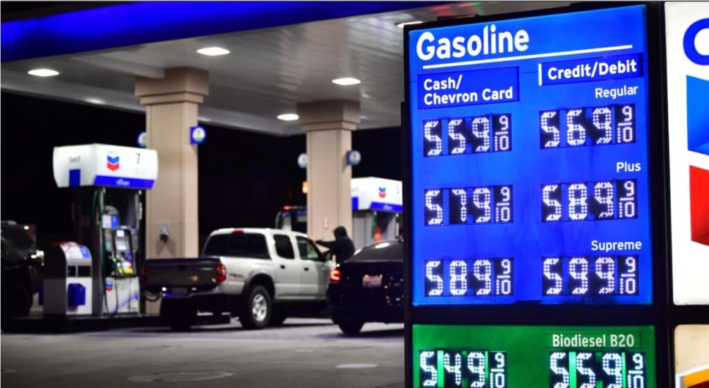 gas diesel oil prices us cross $5 per gallon