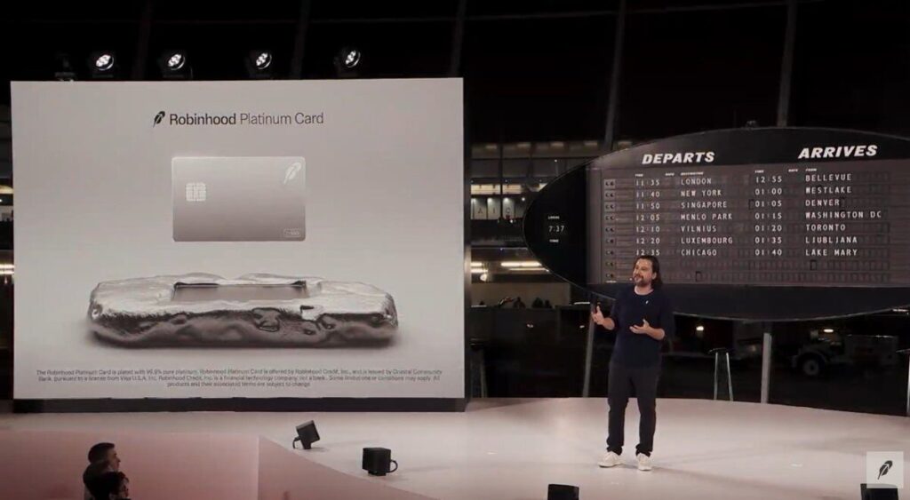 The Robinhood platinum card: 99.9% pure platinum