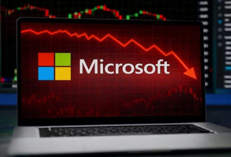 msft microsoft stock red