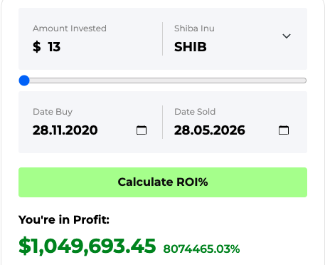 Shiba Inu ROI