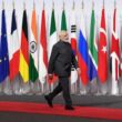 modi india summit flags walk