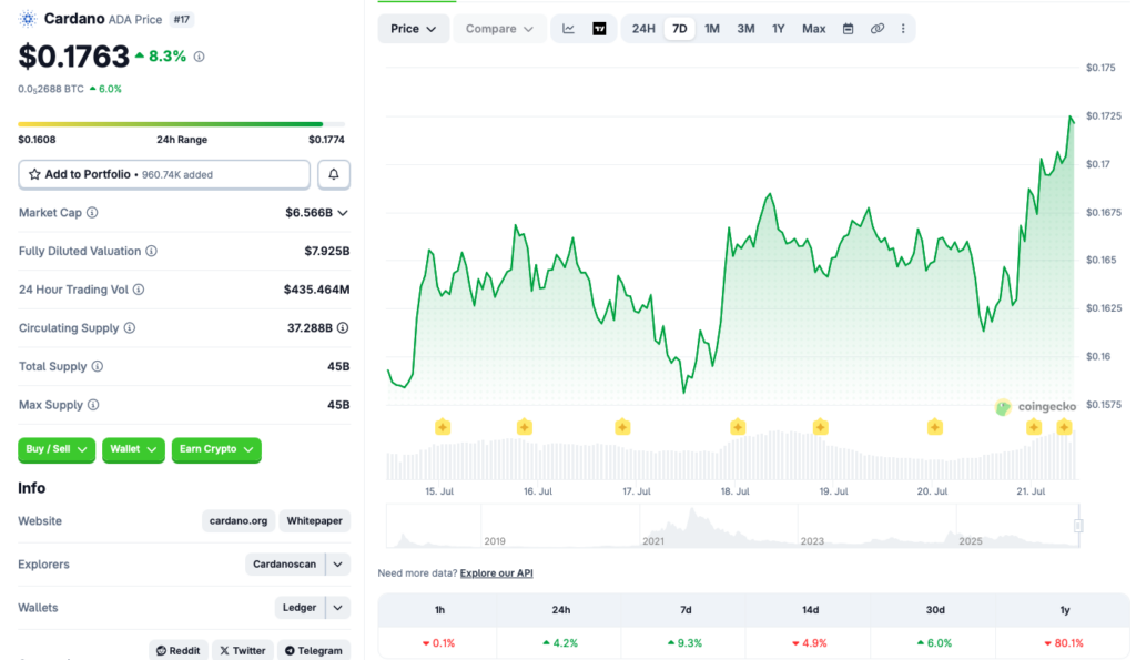 Cardano price rally