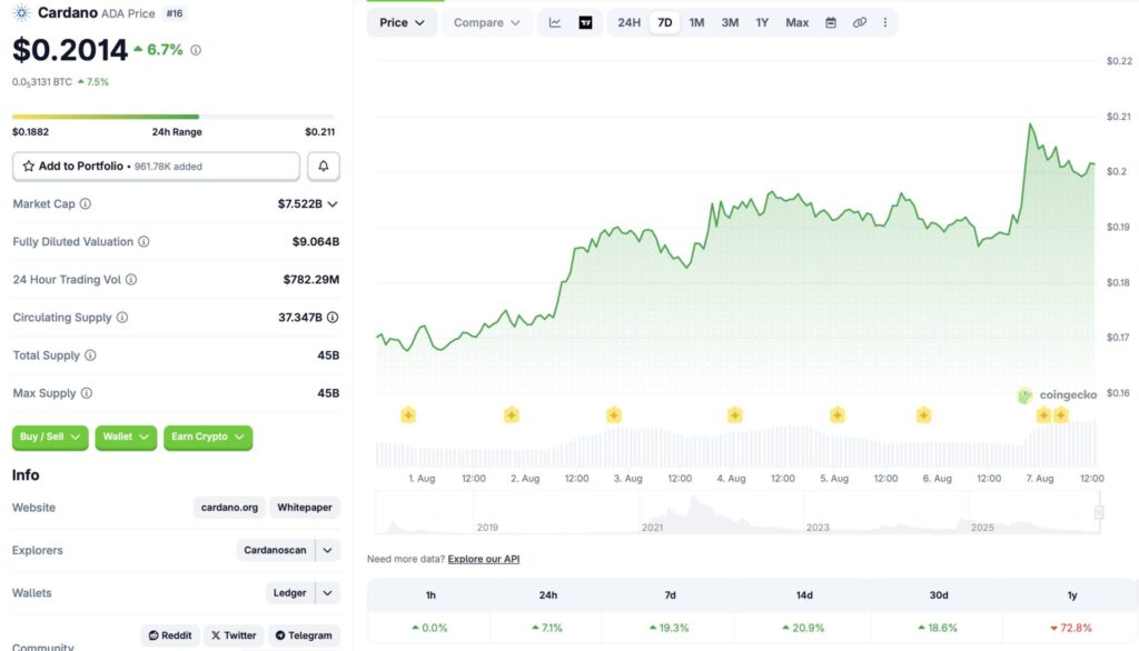 Cardano Outpaces Top Coins as Whale Buying Spikes
