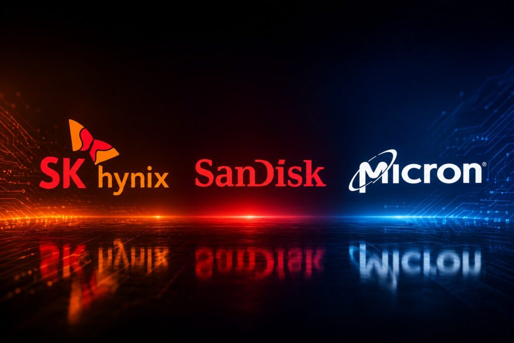 micron sk hynix sandisk stock logos