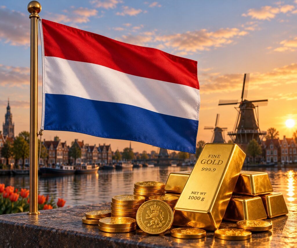 gold netherlands flag